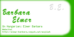 barbara elmer business card